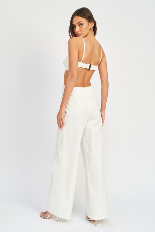 DOUBLE O RING CUT OUT JUMPSUIT