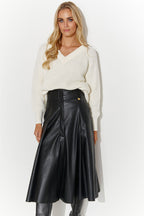 Avery Leather Midi Skirt