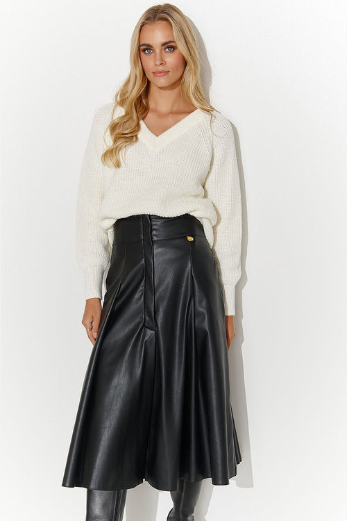 Avery Leather Midi Skirt