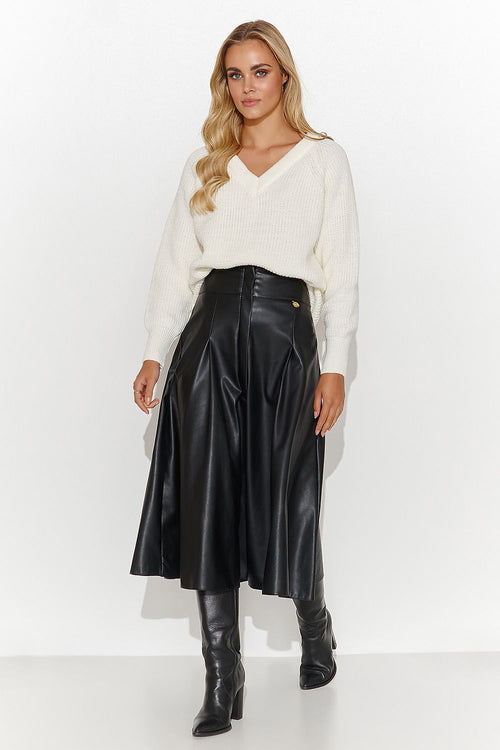 Avery Leather Midi Skirt